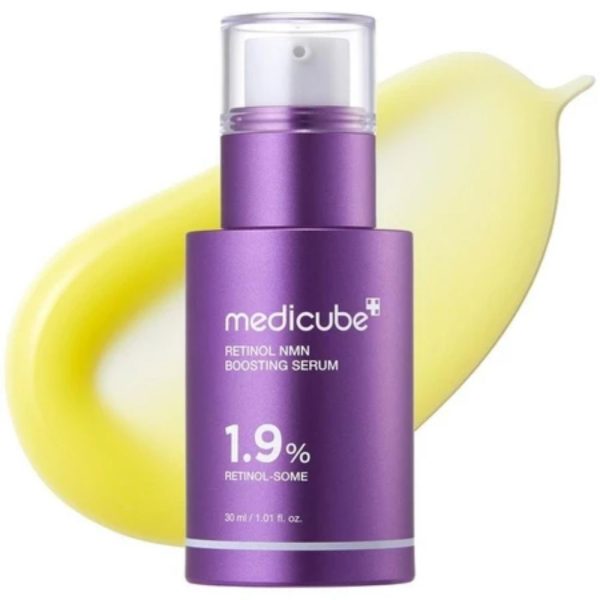 سرم رتینول NMN بوستر Medicube Retinol-some 1.9 % NMN – مناسب انواع پوست، به‌ویژه پوست‌های حساس، دارای خطوط ریز و بی‌جانی